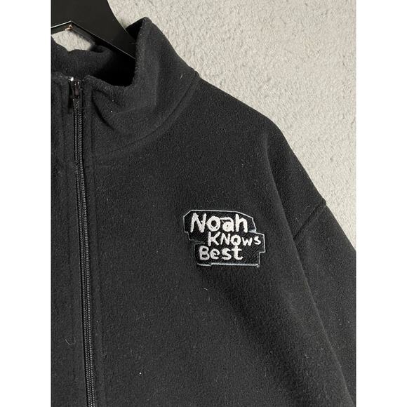 Noah Show Set Fleece Pullover 2XL Black Quarter Zip Embroidered Logo Sweater - Picture 8 of 8